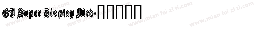 GT Super Display Med字体转换